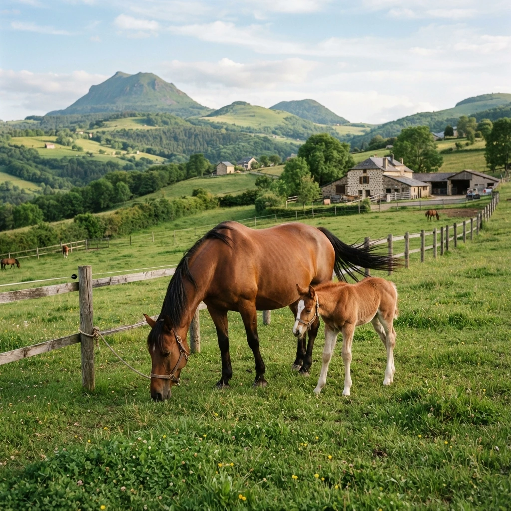 Élevage de chevaux au Auzelles Équitation, Auzelles