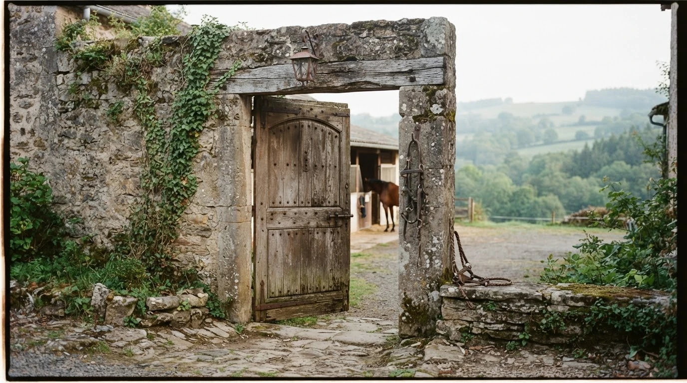 Entrée du Auzelles Équitation, centre équestre à Auzelles